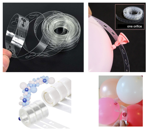 1roll Clear Balloon Chain / strip ballon - perlengkapan ulang tahun NaisyaShop
