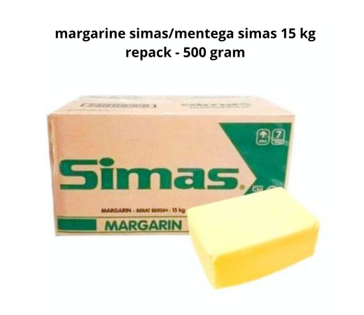 Margarine simas/mentega simas 15 kg repack - 500 gram - perlengkapan ulang tahun NaisyaShop