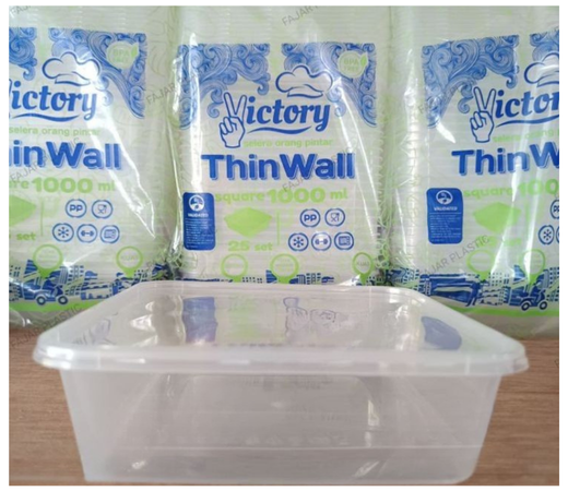 Thinwall Square 1000 ml / isi 25 pcs