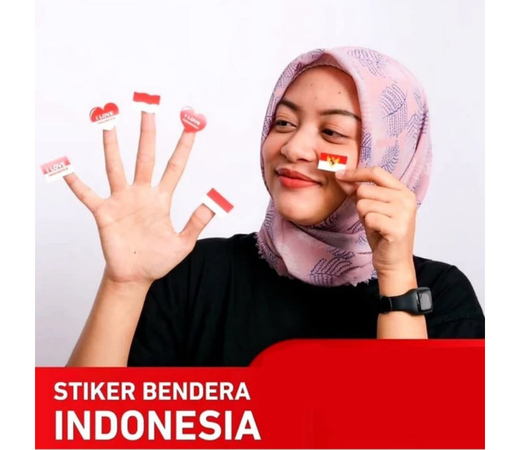 Stiker Kemerdekaan Pipi Tempelan Pipi Merah Putih RI - Produk NaisyaShop
